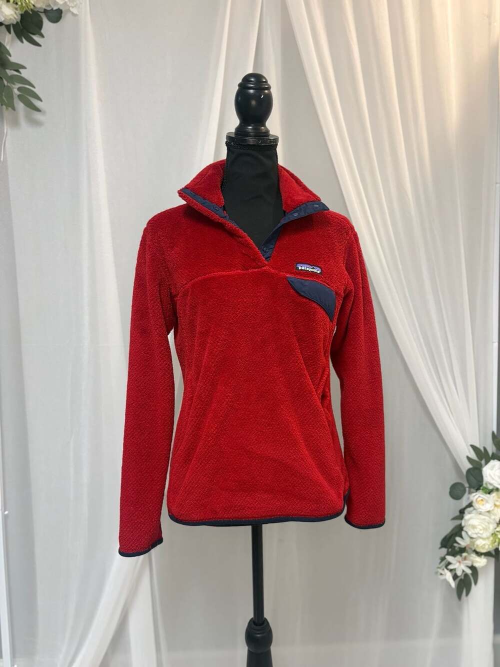 Patagonia Re-Tool Snap-T Pullover Size S Red Fleece